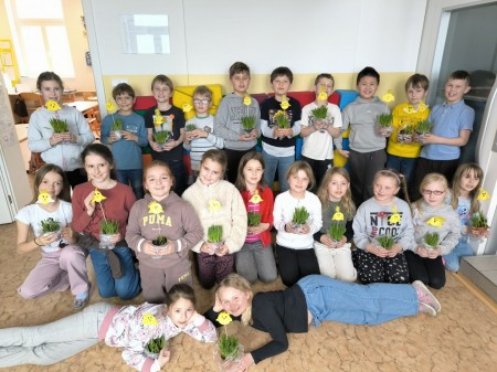 Kuřátka a obilí