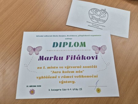 ÚSPĚCH VE VÝTVARNÉ SOUTĚŽI JARO KOLEM NÁS